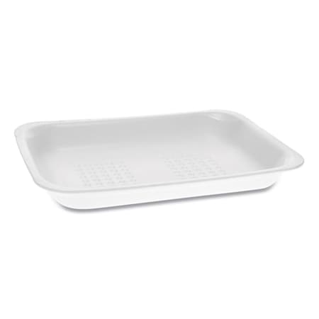 Pactiv Pactiv 51P102FS No.2 White Foam Meat Tray - 1.21 x 8.38 x 5.88 in. 51P102FS